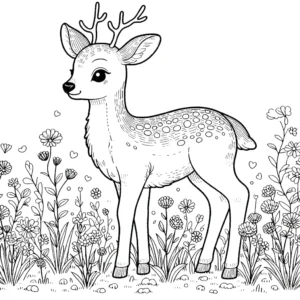 coloriage Cerf à imprimer pour enfant de 10 ans