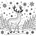 coloriage Cerf pour enfant à imprimer