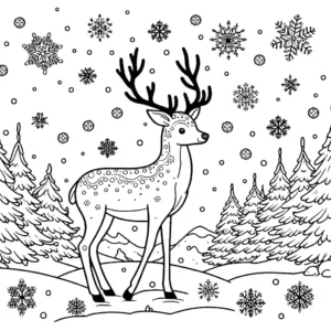 coloriage Cerf pour enfant à imprimer