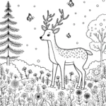 coloriage Cerf pour enfant de 4 ans
