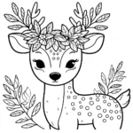 coloriage Cerf pour enfant de à imprimer