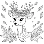 coloriage Cerf à imprimer pour enfants