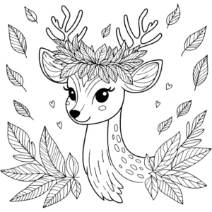 coloriage Cerf à imprimer pour enfants