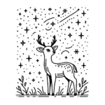 coloriage Cerf pour enfant de à imprimer