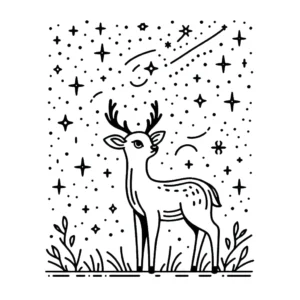 coloriage Cerf pour enfant de à imprimer