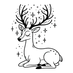 coloriage Cerf a colorier en ligne