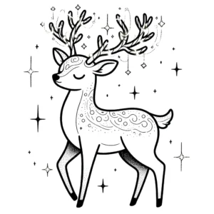 coloriage Cerf pour primaire