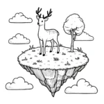 coloriage Cerf d