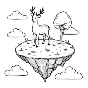 coloriage Cerf d