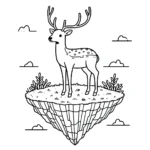 coloriage Cerf gratuit