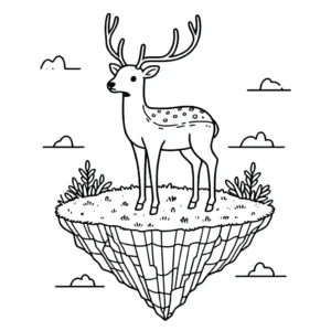 coloriage Cerf gratuit