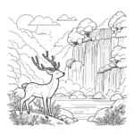 coloriage Cerf pour enfants à télécharger