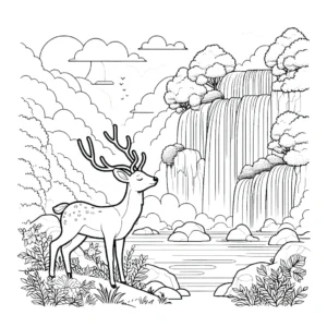 coloriage Cerf pour enfants à télécharger