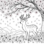 coloriage Cerf pour enfant a imprimer gratuit