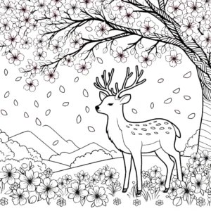 coloriage Cerf pour enfant a imprimer gratuit