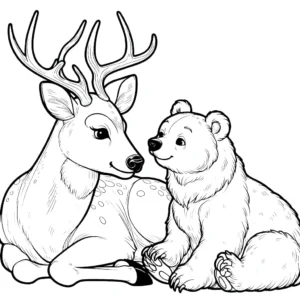 coloriage Cerf educatif pour enfant