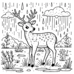 coloriage Cerf à imprimer pour enfant de 7 ans