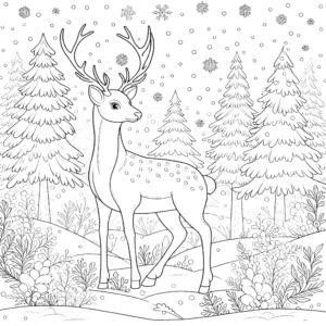 coloriage Cerf a imprimer gratuitement