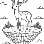 coloriage Cerf educatif pour enfant