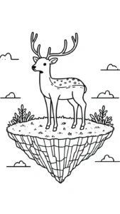 coloriage Cerf educatif pour enfant
