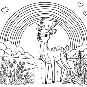 coloriage Cerf en ligne pour enfant