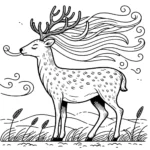 coloriage Cerf à imprimer pour enfant de 12 ans