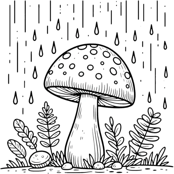 Tranh tô màu Champignon