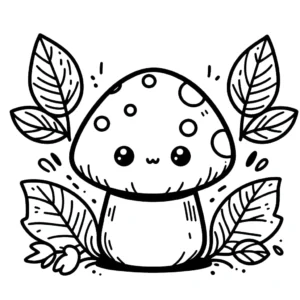coloriage Champignon pour enfant de 8 ans