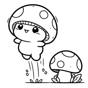 coloriage Champignon à imprimer gratuitement
