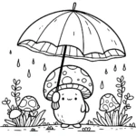 coloriage Champignon à imprimer pour enfant de 10 ans