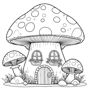 coloriage Champignon pour enfant de 10 ans