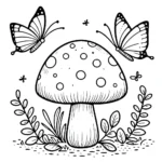coloriage Champignon à imprimer pour enfant de 12 ans