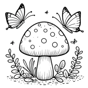 coloriage Champignon à imprimer pour enfant de 12 ans