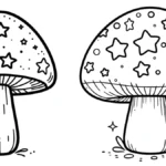 coloriage Champignon pour enfant de 6 ans