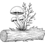 coloriage Champignon pour enfant de 4 ans