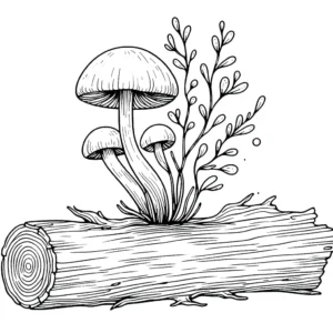 coloriage Champignon pour enfant de 4 ans