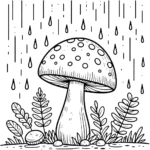 coloriage Champignon à imprimer gratuitement pdf