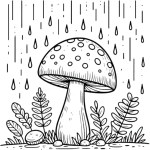 coloriage Champignon à imprimer gratuitement pdf