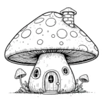 coloriage Champignon a imprimer gratuitement