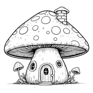 coloriage Champignon a imprimer gratuitement