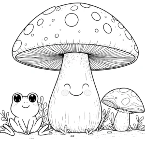 coloriage Champignon à imprimer pdf gratuit