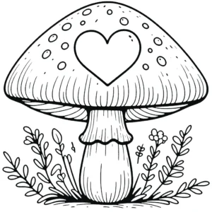 coloriage Champignon pour enfant