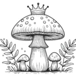 coloriage Champignon à imprimer gratuitement pdf