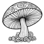 imprimer coloriage Champignon gratuit