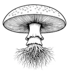 coloriage Champignon pour enfant de 4 ans