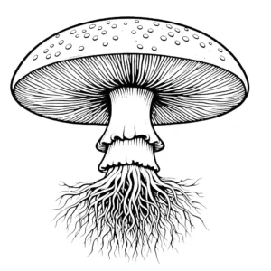 coloriage Champignon pour enfant de 4 ans