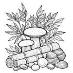 coloriage Champignon de pour enfants