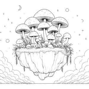 coloriage Champignon a imprimer