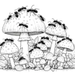 coloriage Champignon pour primaire