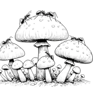 coloriage Champignon pour enfants à télécharger